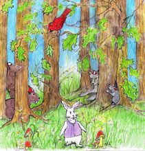 Cat in the Woods by Dennis W. Glover