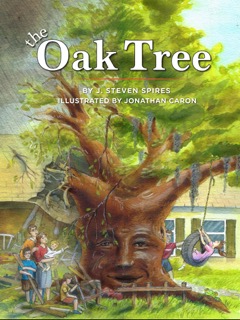 A wise old oak tree with a gentle kindly face, detailed award winning  children's book illustration : r/dalle2