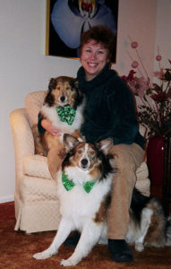 Linda Greiner with Sashi and Buddy