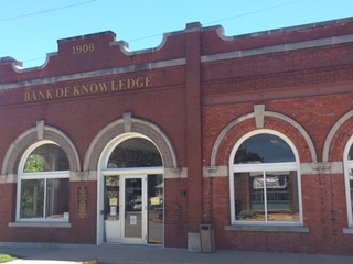 A large brick building