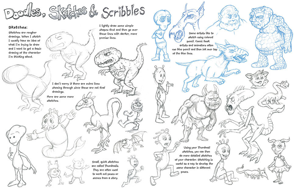 Creatures-and-Characters-SketchesSpread