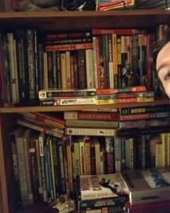 A book shelf filled with books