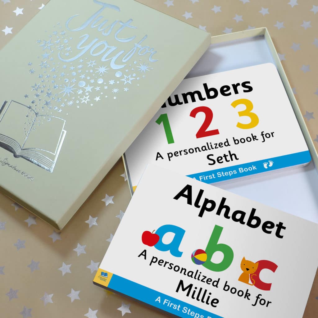 Personalized books numbers and letters