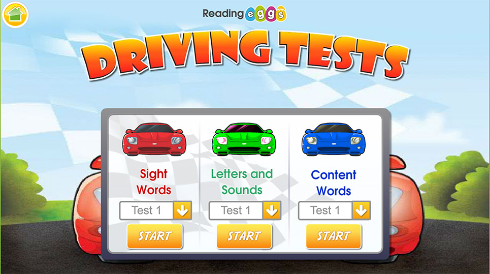 Reading Eggs Driving Test