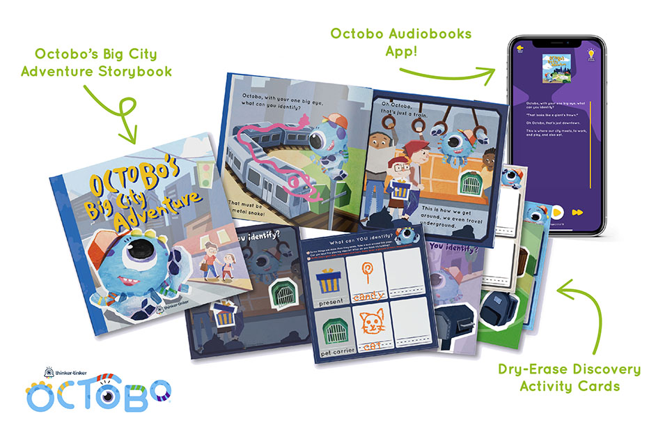 Octobos Big City Adventure with Activity Cards and Audiobook