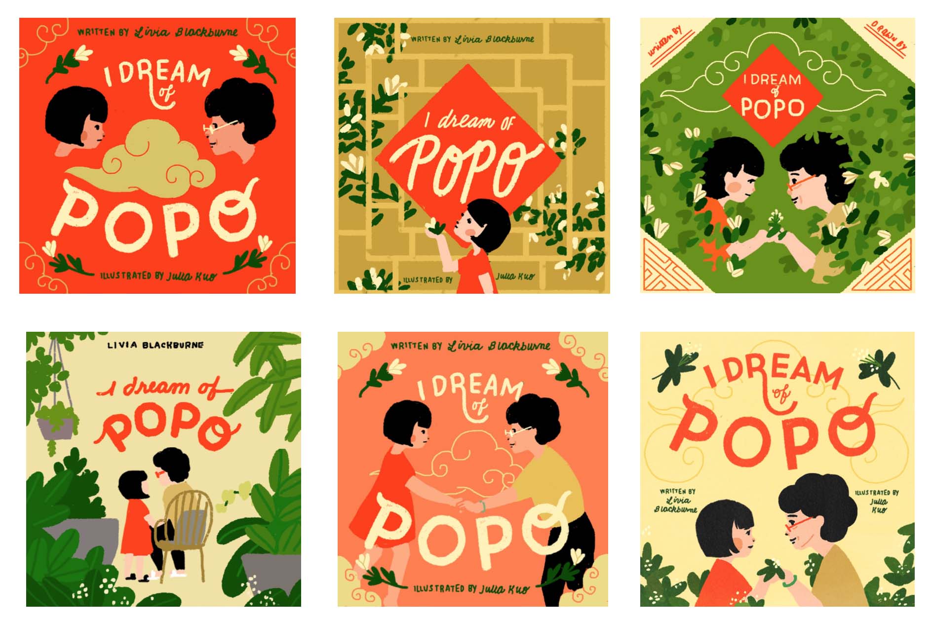 I Dream of Popo, Cover Illustration Sketches by Julia Kuo