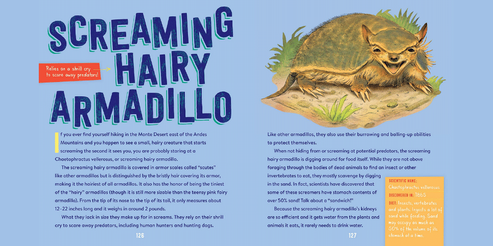 The Screaming Hairy Armadillo and 76 Other Animals with Weird, Wild Names |  Book Review