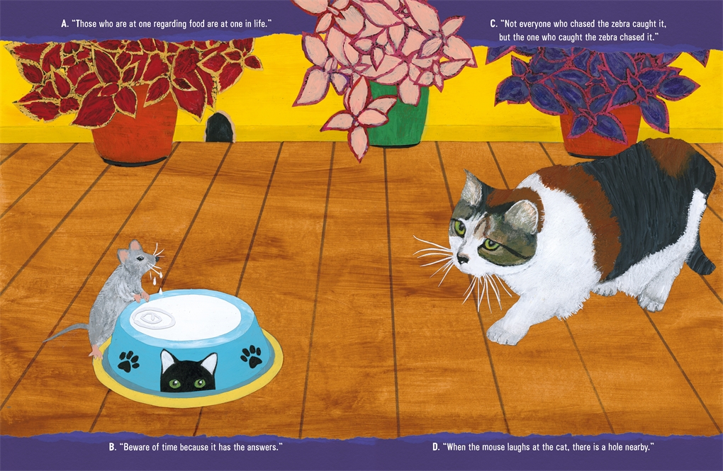 African Proverbs For All Ages: Cat Illustration