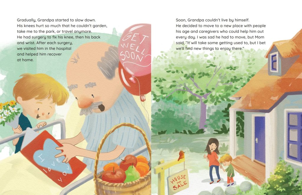 Ice Cream with Grandpa A Loving Story for Kids about Alzheimers and Dementia Illustration