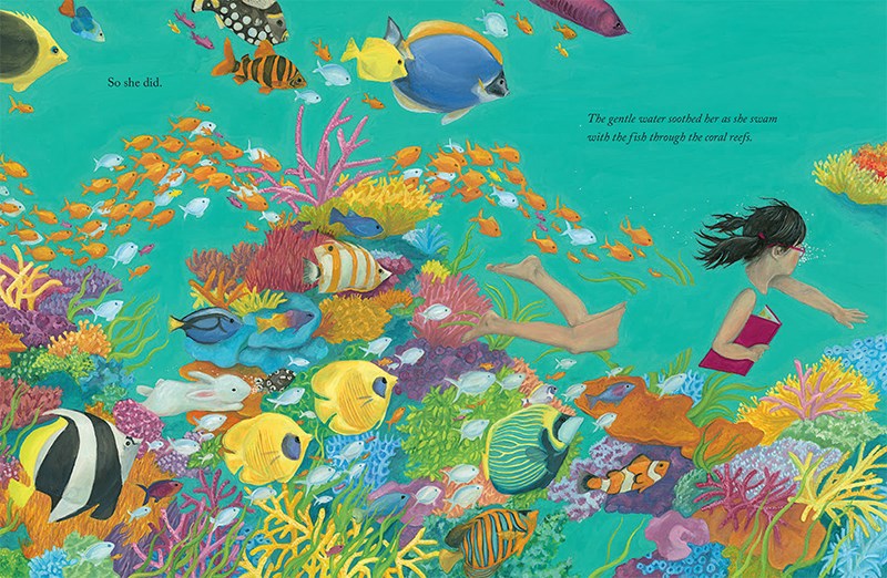 Once Upon a Book Coral Reef Illustration