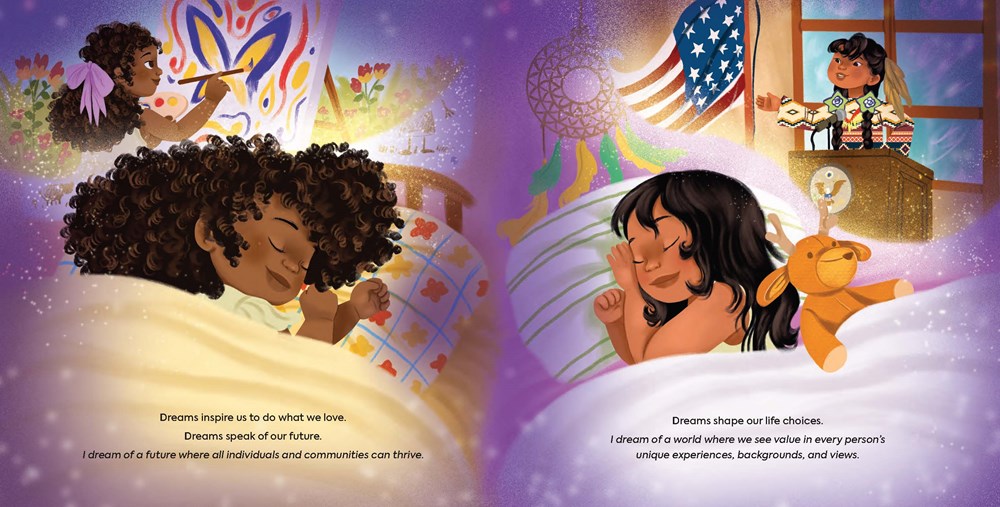 Keep Dreaming, Black Children Illustration by Sawyer Dream. Words by Nyasha Williams.