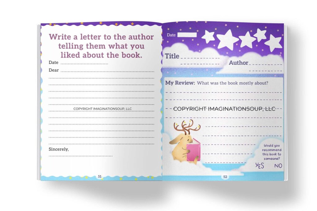 Reading Journal for Kids Who Love to Read: Interior Pages