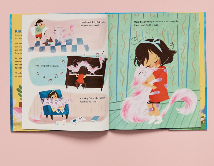 Hazel and KC Illustration | The Children's Book Review Kitty Caterpillar and Hazel interior illustration