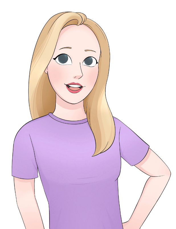 Monica Violet Joy | The Children's Book Review Illustrated headshot of illustrator Monica Violet JOy