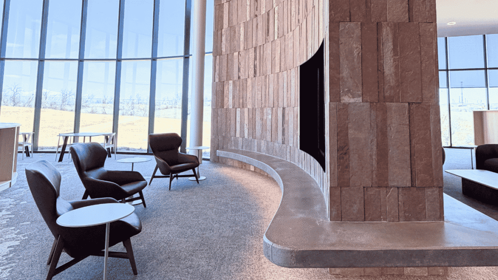 Redstone Fireplace at Anythink Nature Library | The Children's Book Review Redstone Fireplace at Anythink Nature Library