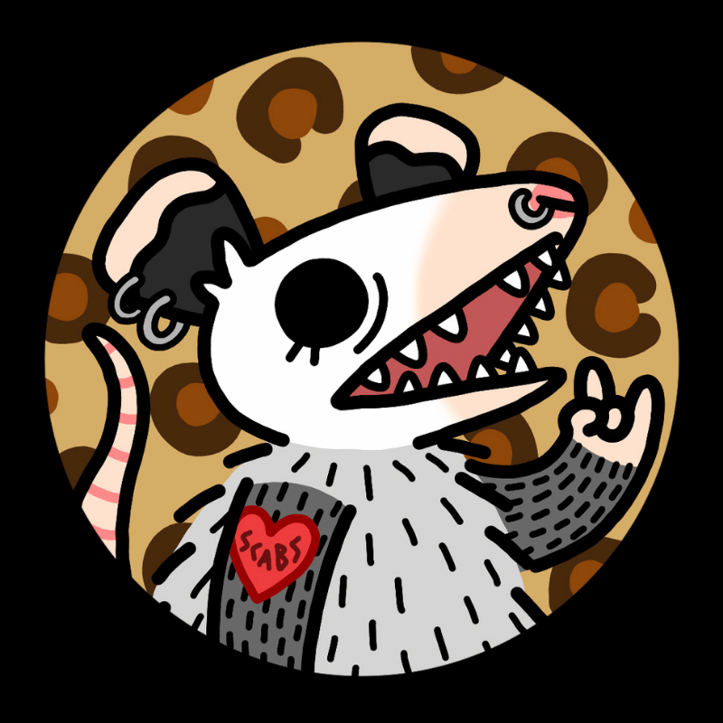 PossumMood | The Children's Book Review Illustrated headshot of Possum.Mood